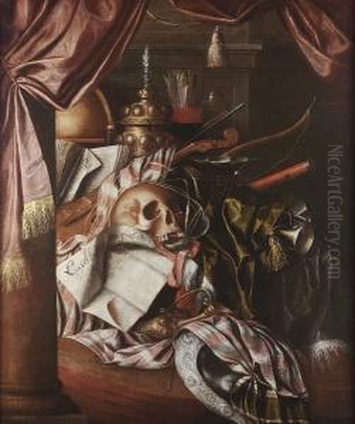 Vanitas Oil Painting by Franciscus Gysbrechts