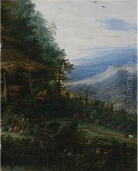 Landscape With Vegetable Garden Oil Painting by Pieter Gysels