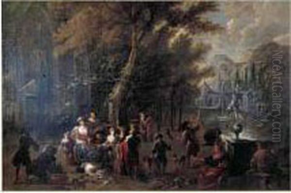 Ecole Flamande Du Xviie Siecle Oil Painting by Pieter Gysels