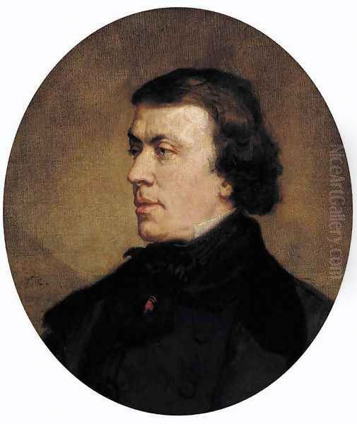 Portrait of Philip Ricord Oil Painting by Thomas Couture