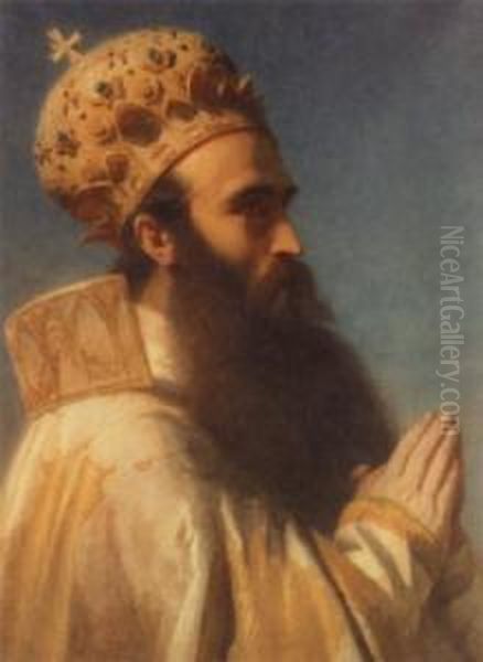 Armenian Priest Oil Painting by Carl Haag