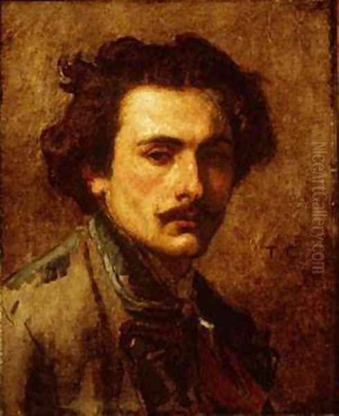 Portrait of the Artist 2 Oil Painting by Thomas Couture