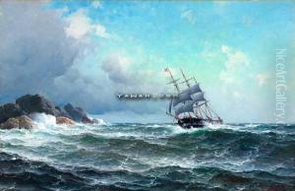 Frisk Vind Oil Painting by Lars Laurits Larsen Haaland