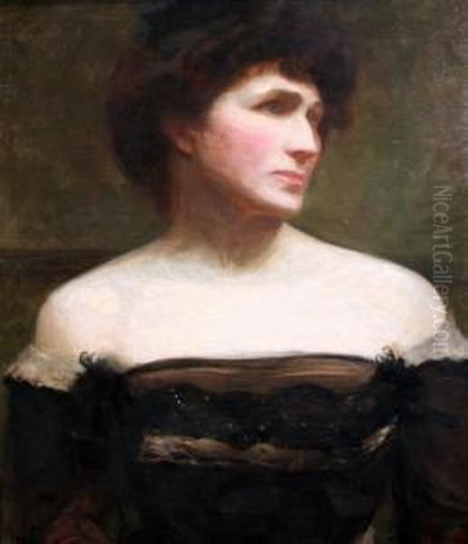 Portrait Of Miss Heath Oil Painting by Arthur Hacker