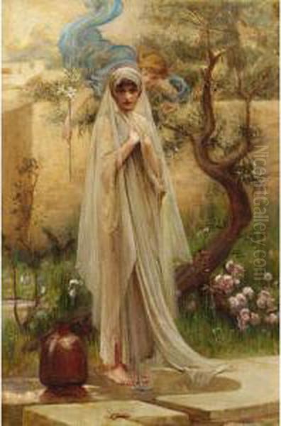 The Annunciation Oil Painting by Arthur Hacker