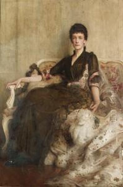 Lady Hoare Oil Painting by Arthur Hacker