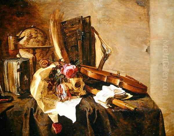 Vanitas still life Oil Painting by Jacques de Claeuw