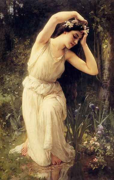 A Nymph In The Forest Oil Painting by Lenoir Charles Amable