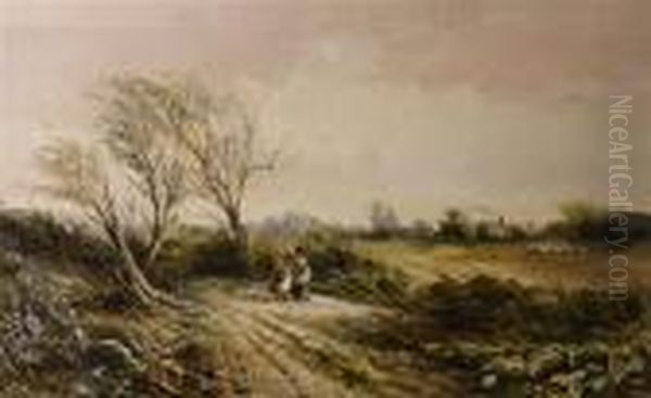 A Windy Day-near Henley Oil Painting by David W. Haddon