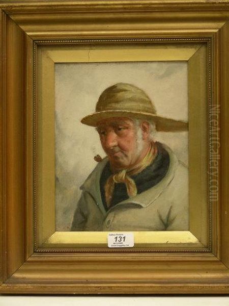 Fisher Folk Bust Portraits Oil Painting by David W. Haddon