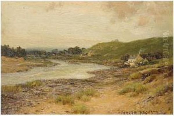 A View Of The River Ogmore Oil Painting by Parker Hagarty