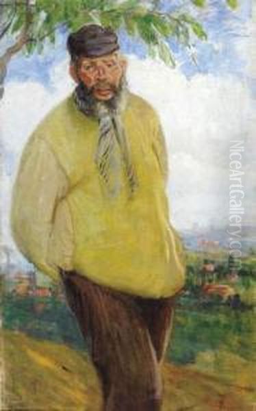 Le Fermier (1914) Oil Painting by Victor Hageman