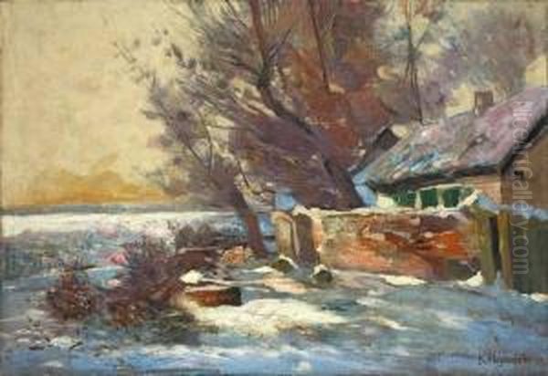 Winterlandschaft Oil Painting by Karl Hagemeister