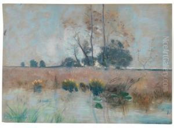 Am Wasser Oil Painting by Karl Hagemeister