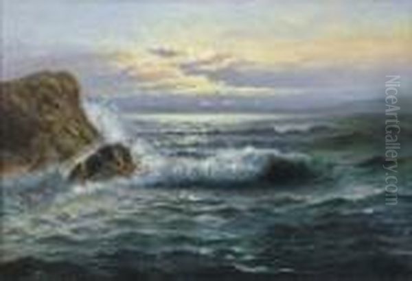 Coastal Scene Oil Painting by Nels Hagerup