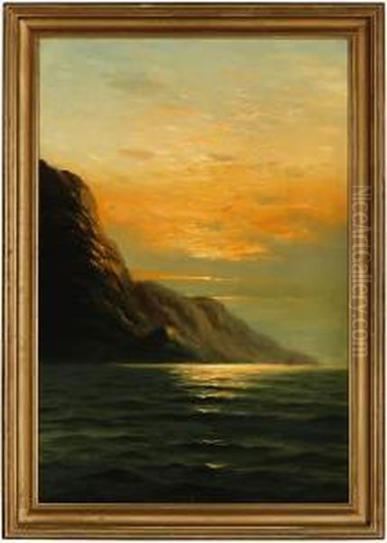 Marine Sunset Oil Painting by Nels Hagerup