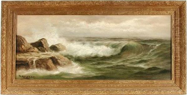 California Coastal Seascape Oil Painting by Nels Hagerup