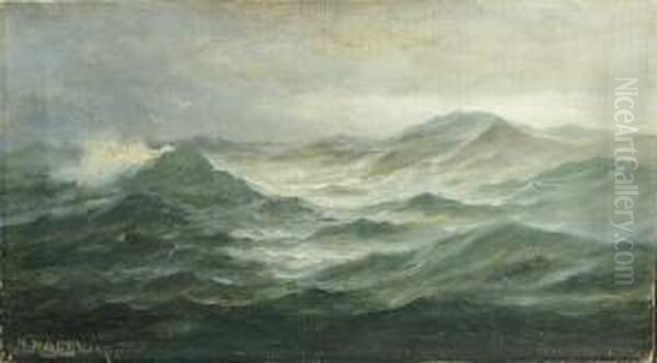 Stormy Sea Oil Painting by Nels Hagerup