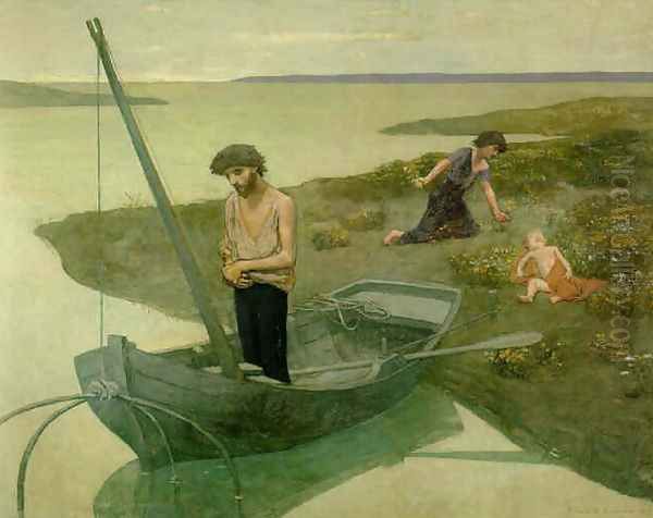 The Poor Fisherman, 1881 Oil Painting by Pierre Cecile Puvis de Chevannes