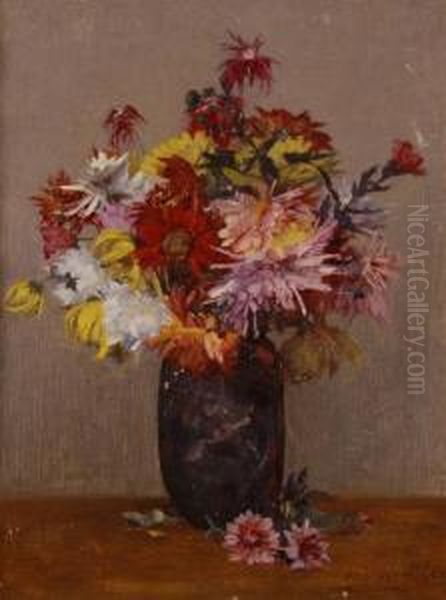 Still Life Flower Study Oil Painting by Joshua Anderson Hague