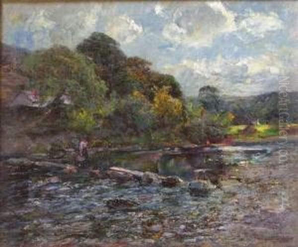 Steppingstones Oil Painting by Joshua Anderson Hague