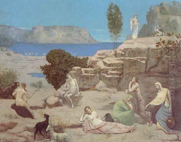 Ancient Vision Oil Painting by Pierre Cecile Puvis de Chevannes