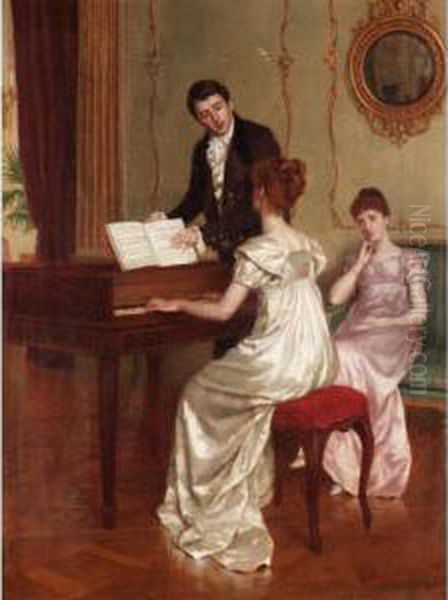 The Song Oil Painting by Thomas Waterman Wood