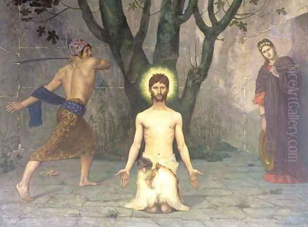 The Beheading of St. John the Baptist, 1869 Oil Painting by Pierre Cecile Puvis de Chevannes