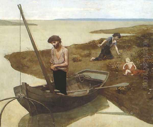 Poor Fisherman Oil Painting by Pierre Cecile Puvis de Chevannes