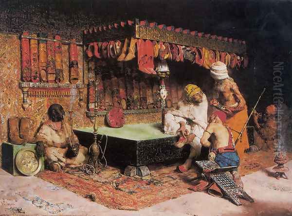 The Slipper Merchant Oil Painting by Jose Villegas y Cordero