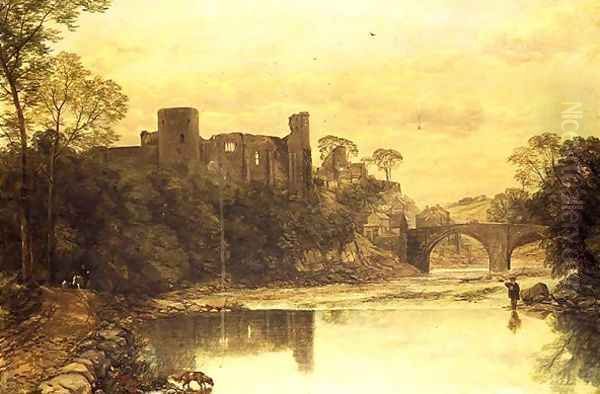 Barnard Castle On The Tees Oil Painting by Thomas Creswick