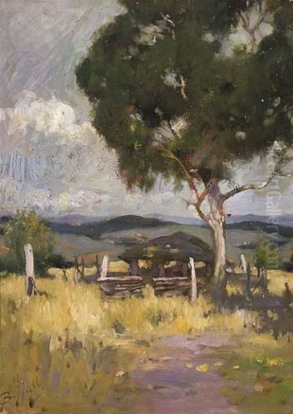 Flinders Pastoral Oil Painting by Bernard Hall