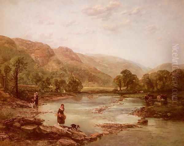 Shallow Streams Oil Painting by Thomas Creswick