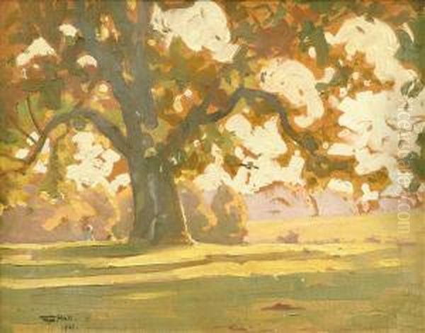 Figures Beneath A Treein The Sunlight Oil Painting by Frederick Hall