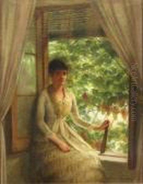 At The Window Oil Painting by George Henry Hall