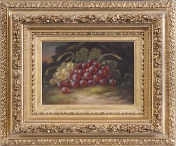 Still Life Of Grapes Oil Painting by George Henry Hall