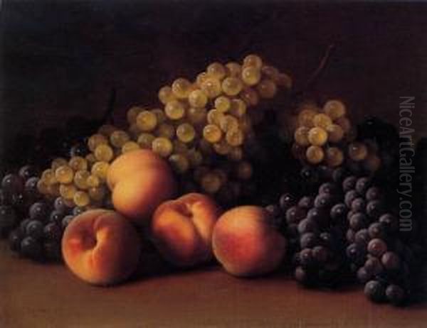 Peaches And Grapes Oil Painting by George Henry Hall