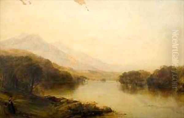 Loch Eck Oil Painting by Thomas Creswick