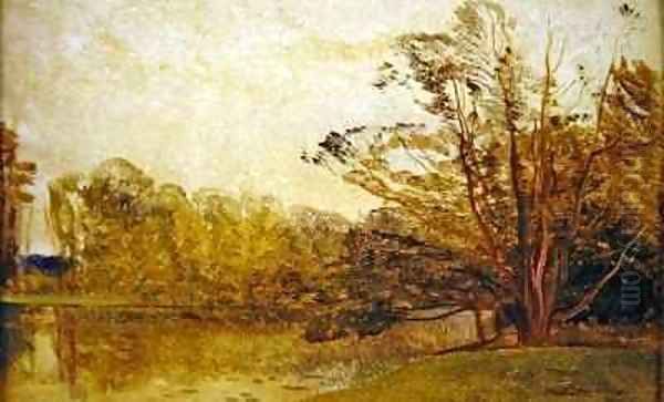 View in Painshill Park Surrey Oil Painting by Thomas Creswick