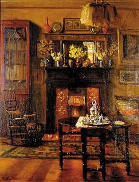 Interior Oil Painting by Maud Hall-Neale