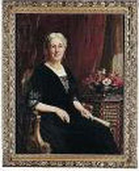 Portrait Of Mrs. Bryce Smith Oil Painting by Maud Hall-Neale