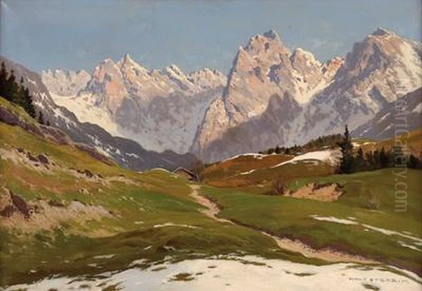 Wilder Kaiser Oil Painting by Tony Haller