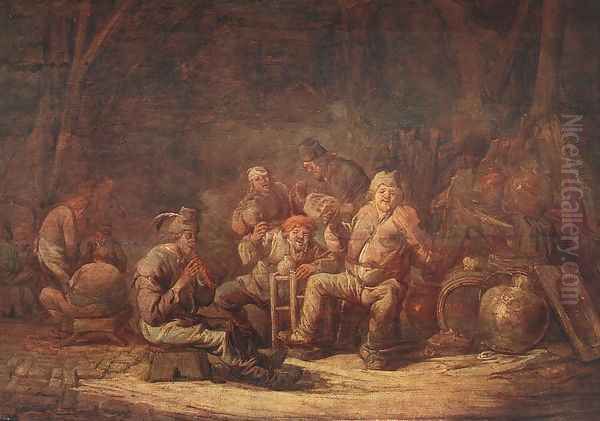 Peasants in the Tavern Oil Painting by Benjamin Gerritsz. Cuyp