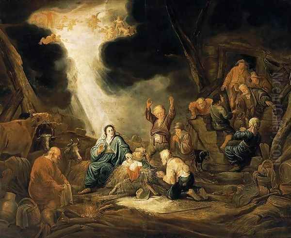 Adoration of the Shepherds Oil Painting by Benjamin Gerritsz. Cuyp