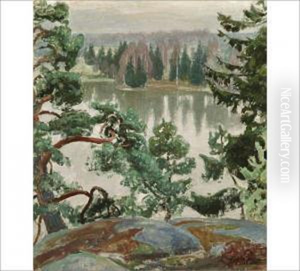 Tuusula Oil Painting by Pekka Halonen