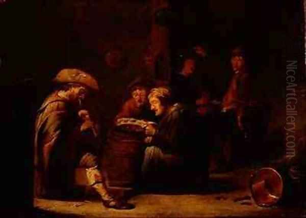 Tavern interior with two singers and a bagpiper Oil Painting by Benjamin Gerritsz. Cuyp