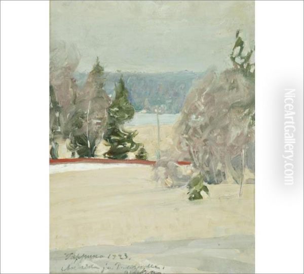 Early Spring Oil Painting by Pekka Halonen