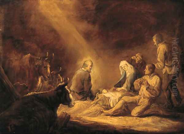 The Adoration of the Shepherds Oil Painting by Benjamin Gerritsz. Cuyp