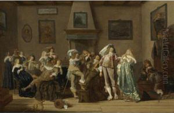 Merry Company Oil Painting by Dirck Hals