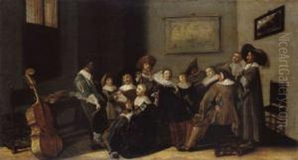 Musizierende Gesellschaft Oil Painting by Dirck Hals